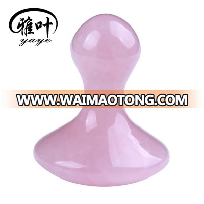 Factory Supply Massage Stone Natural Tumbled Rose Quartz Mushroom Massage Tools