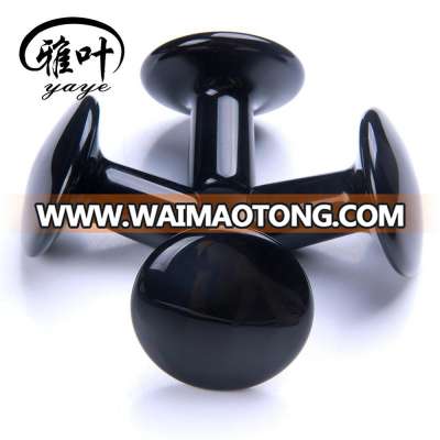 Factory Supply Massage Stone Natural Tumbled Black Obsidian Mushroom Massage Tools