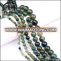 4-12mm Natural Moss Agate Loose Gemstones Beads Landing Wholesale