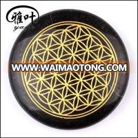 Wholesale Engraved Assorted Crystal Gemstone Flower of Life Pocket Stone for Sale