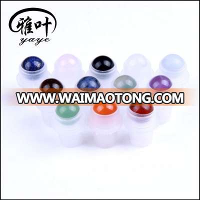 Wholesale Gemstone Roller Balls Top Essential Oil Glass Bottle Roller Balls